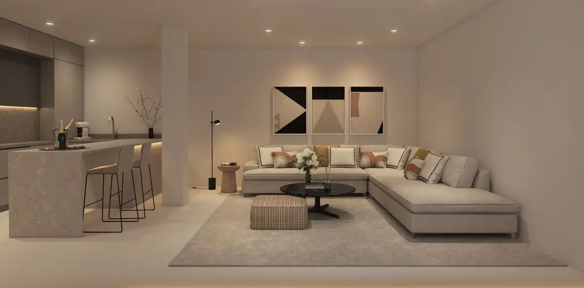 Wohnzimmer von Haus oder Chalet zum Verkauf in Marbella mit Klimaanlage, Privatgarten und Terrasse