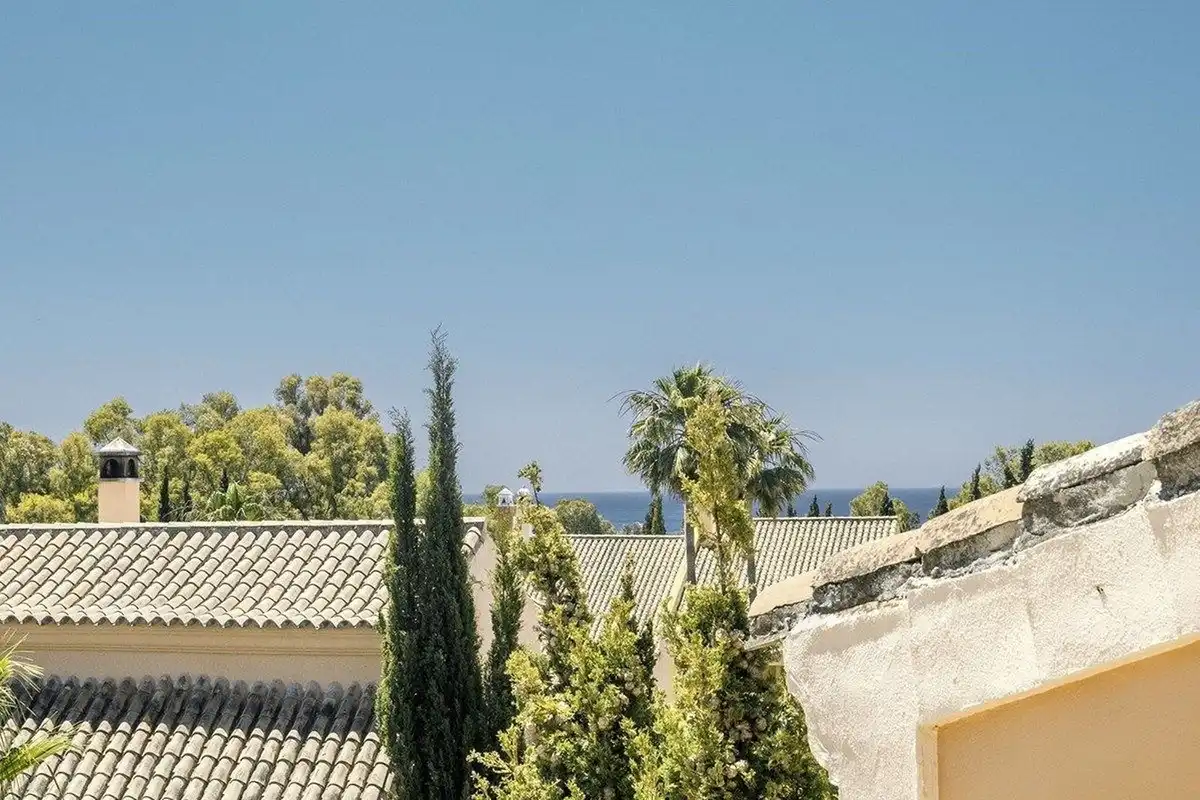 Vista exterior de Casa adosada en venda en Marbella amb Terrassa i Piscina