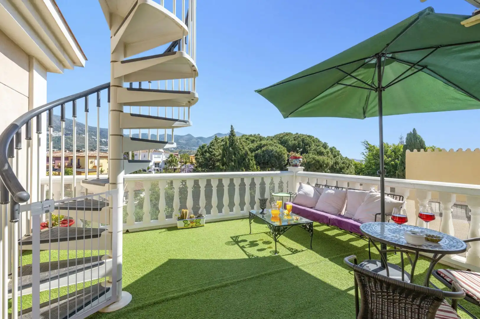 Terrassa de Casa o xalet en venda en Mijas amb Jardí privat i Piscina