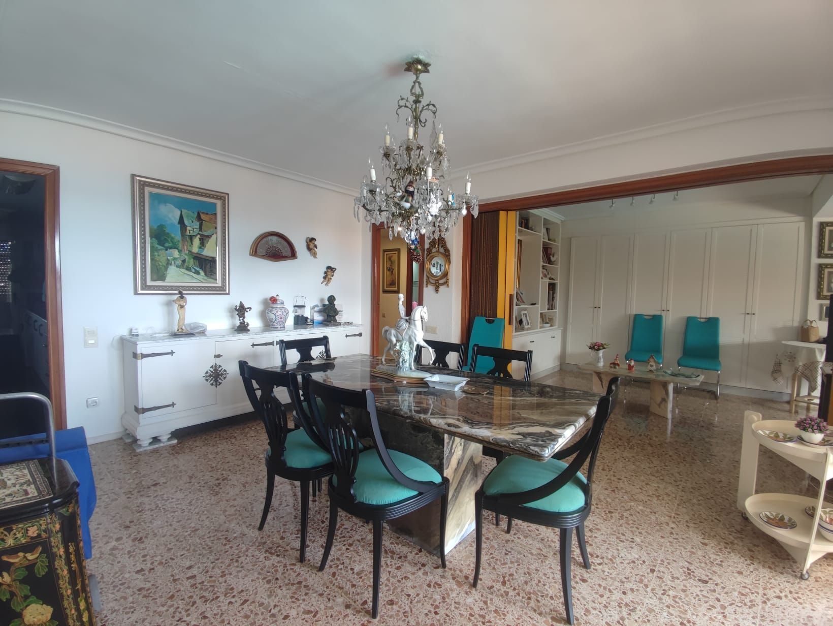 Menjador de Pis en venda en  Valencia Capital amb Terrassa, Moblat i Piscina comunitària