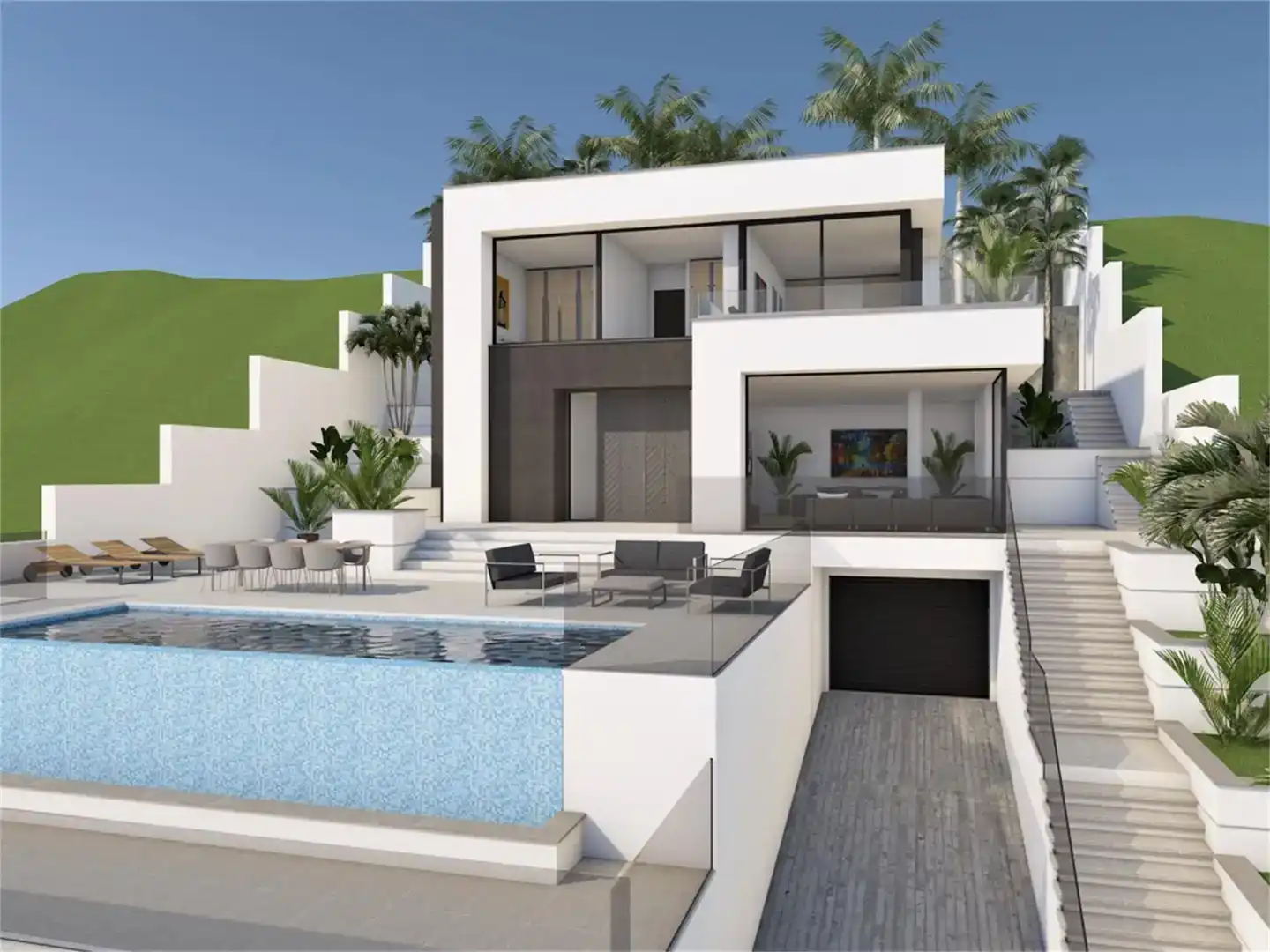 Vista exterior de Casa o xalet en venda en Coín amb Jardí privat, Piscina i Balcó