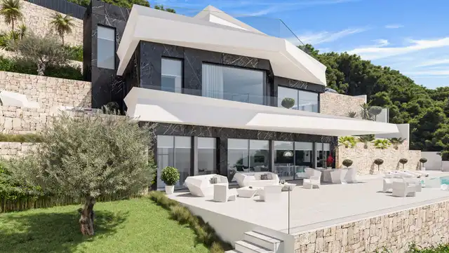 Exterior view of Houses for sale in Benissa  with Air Conditioner, Private garden and Terrace