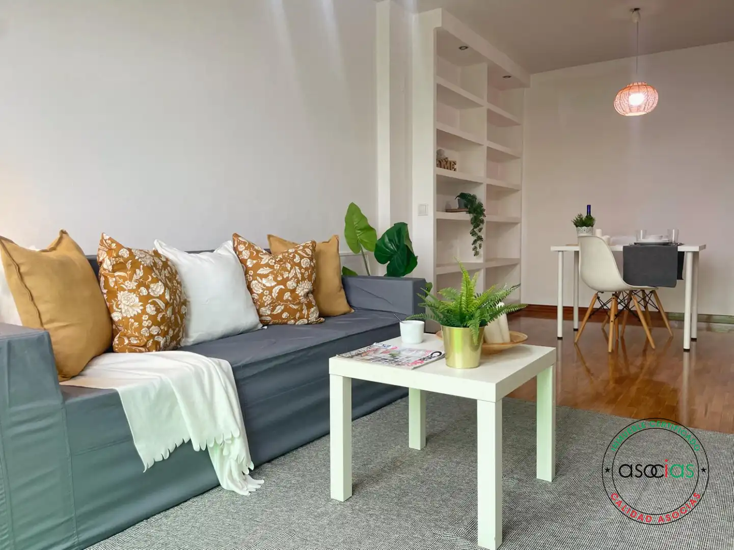 Living room of Flat for sale in Gijón   with Heating, Parquet flooring and Storage room