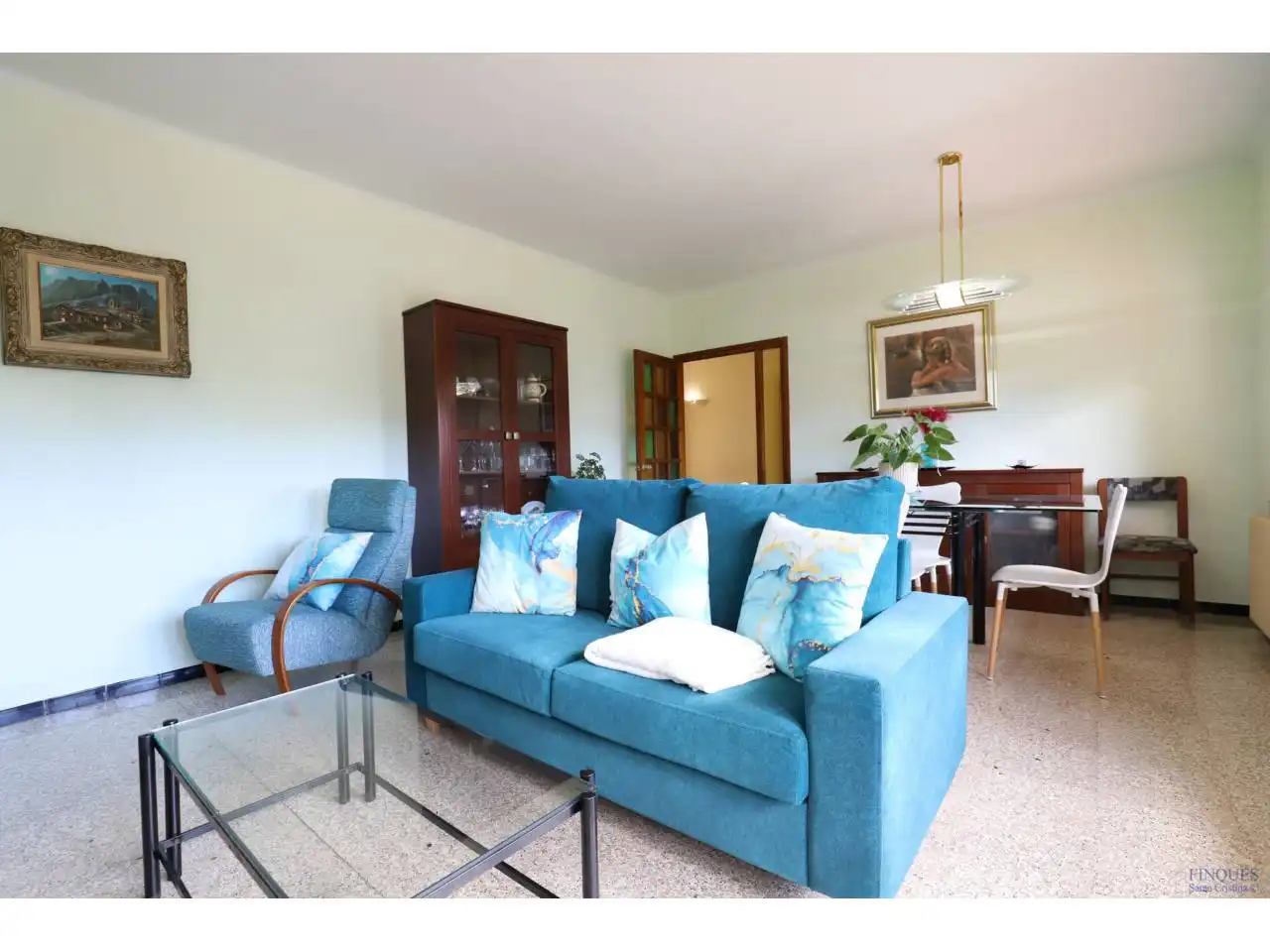 Sala de estar de Casa o chalet en venta en Santa Cristina d'Aro con Calefacción, Jardín privado y Terraza