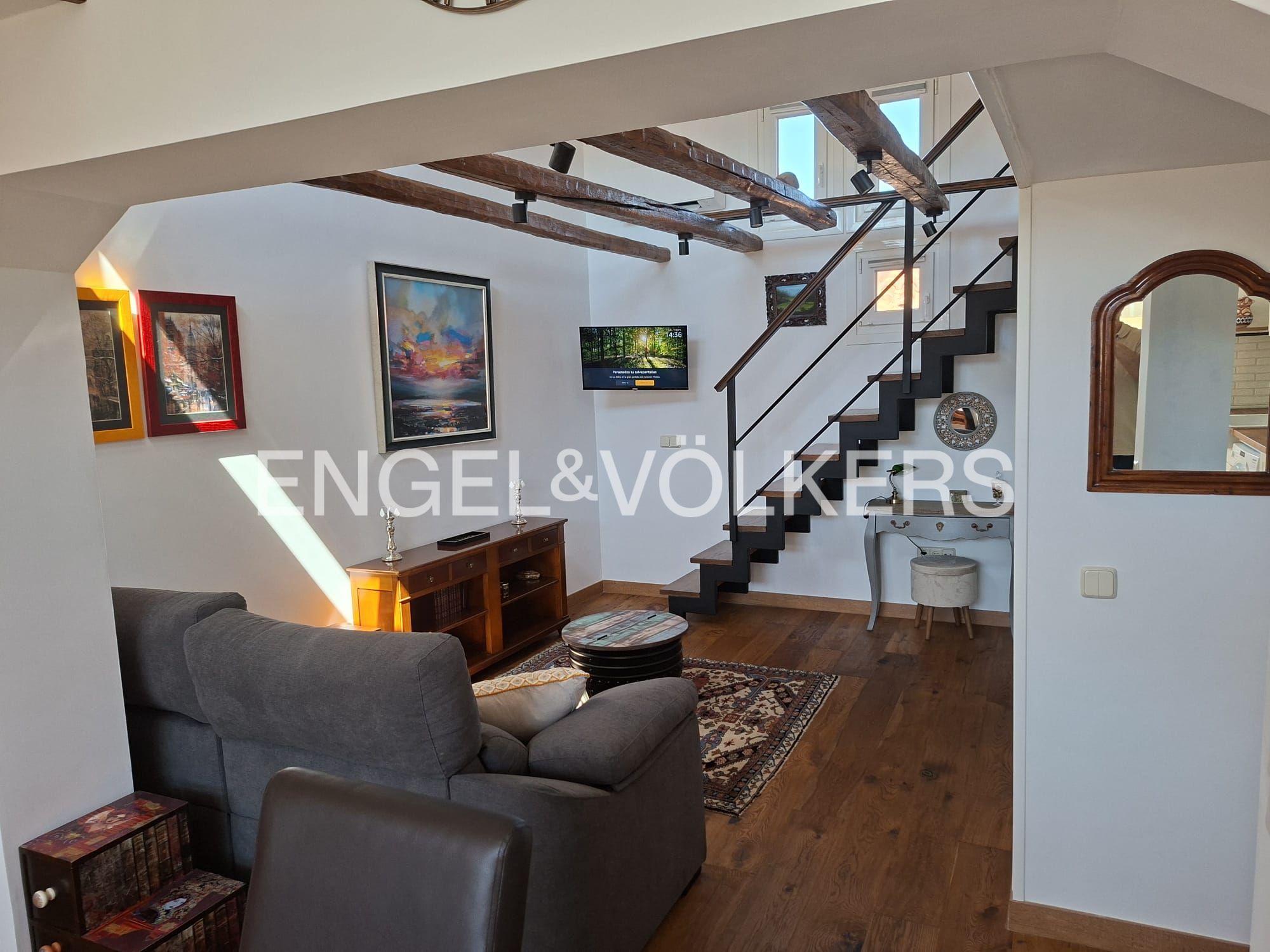 Sala d'estar de Àtic en venda en  Madrid Capital amb Aire condicionat i Calefacció