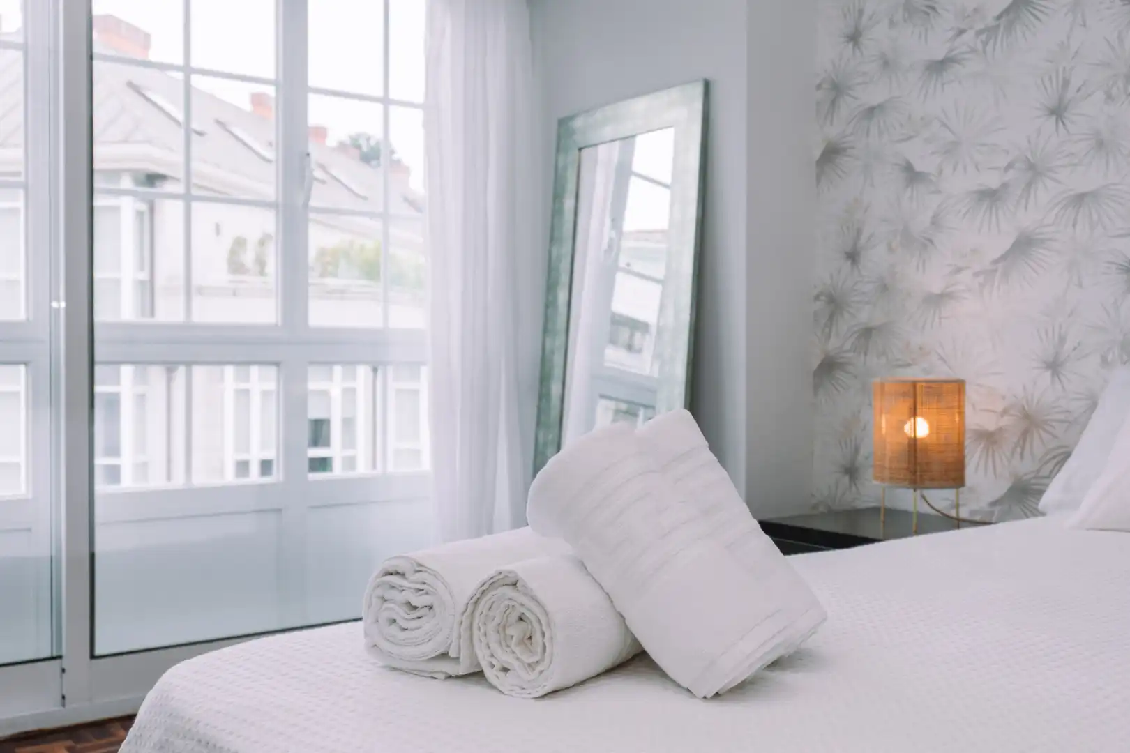 Bedroom of Flat for rent in Vigo   with Heating, Parquet flooring and Terrace