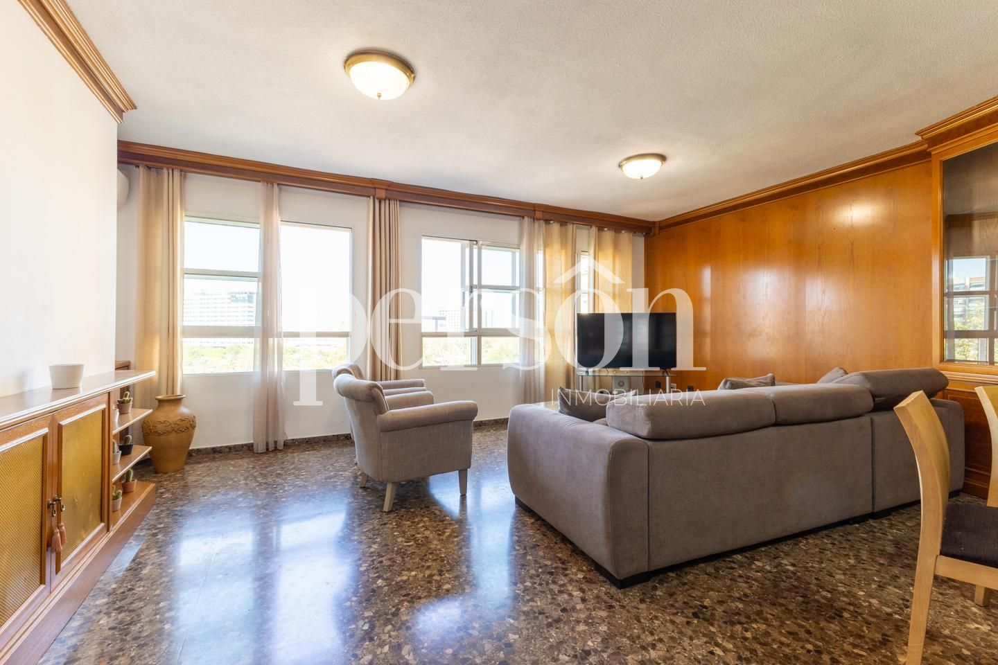 Living room of Flat to rent in  Valencia Capital  with Air Conditioner, Heating and Furnished