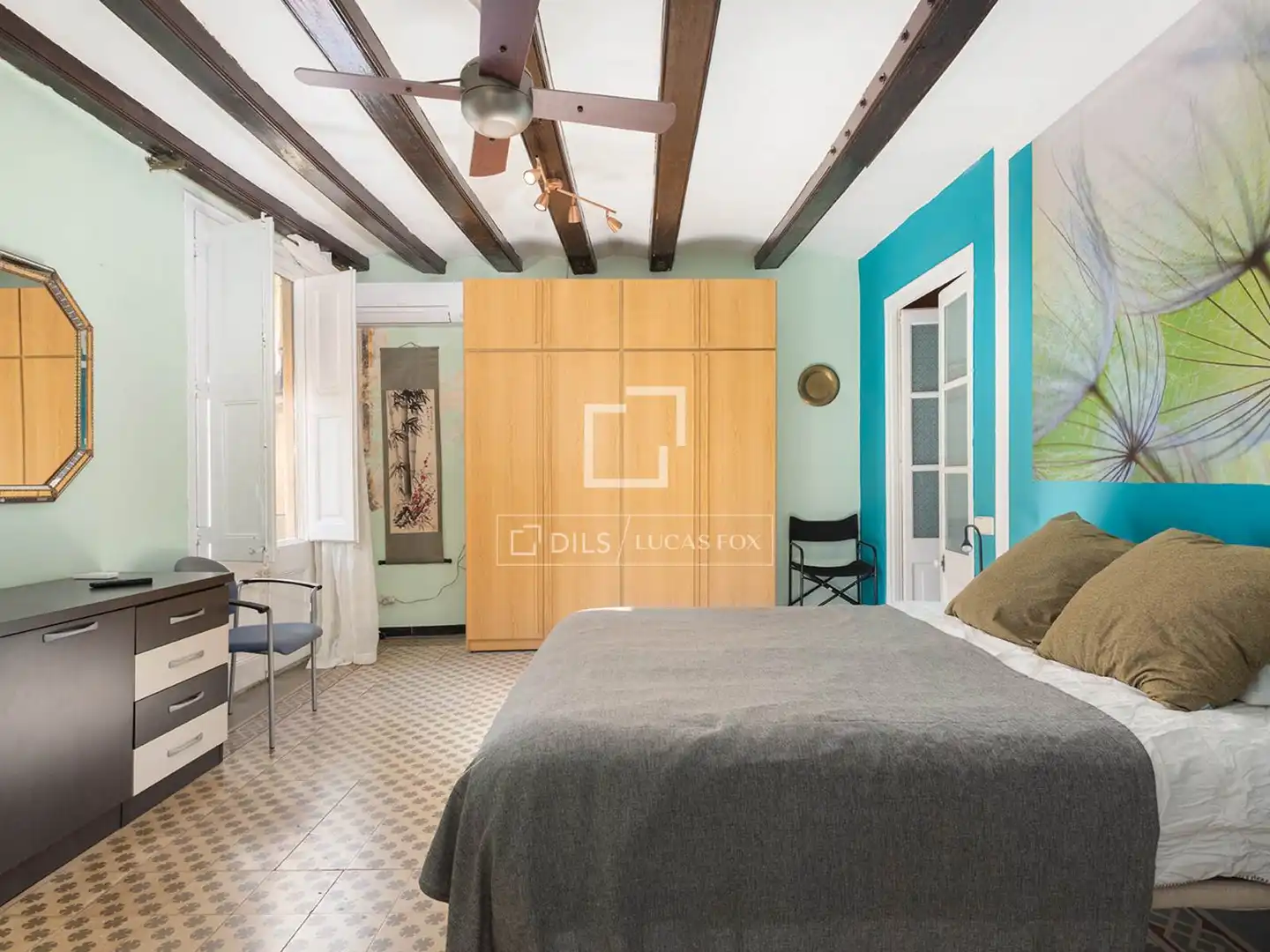 Bedroom of Flat for sale in Barcelona  with Air Conditioner, Terrace and Balcony