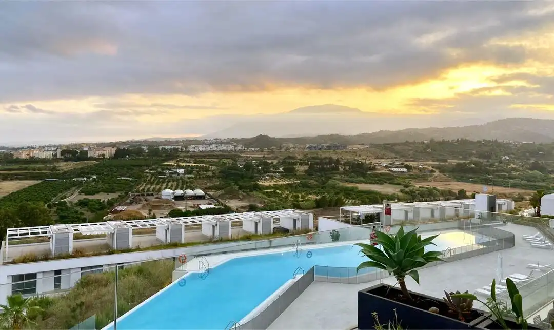 Swimming pool of Attic for rent in Estepona  with Air Conditioner, Heating and Private garden