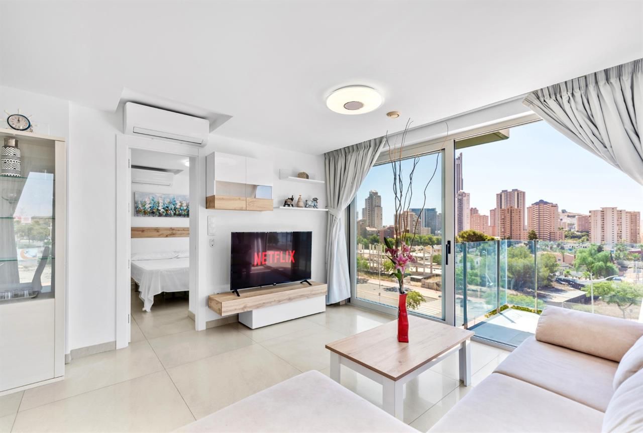 Living room of Duplex for sale in Finestrat  with Air Conditioner, Heating and Swimming Pool