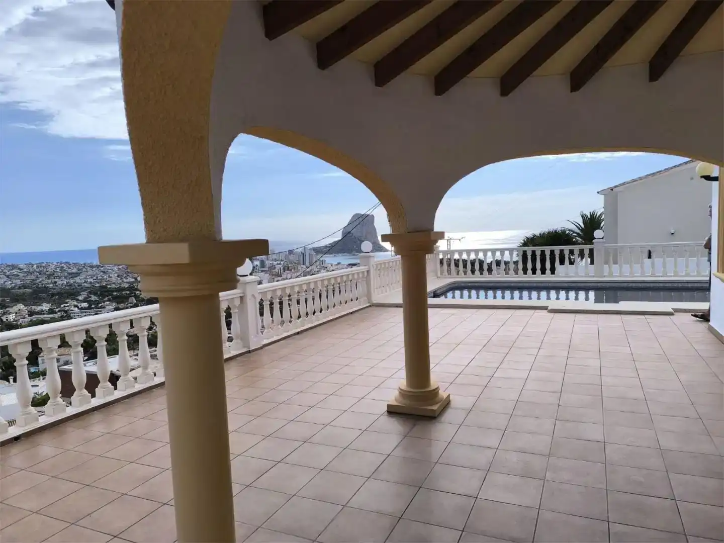 Terrace of Flat for sale in Calpe / Calp  with Air Conditioner, Private garden and Swimming Pool