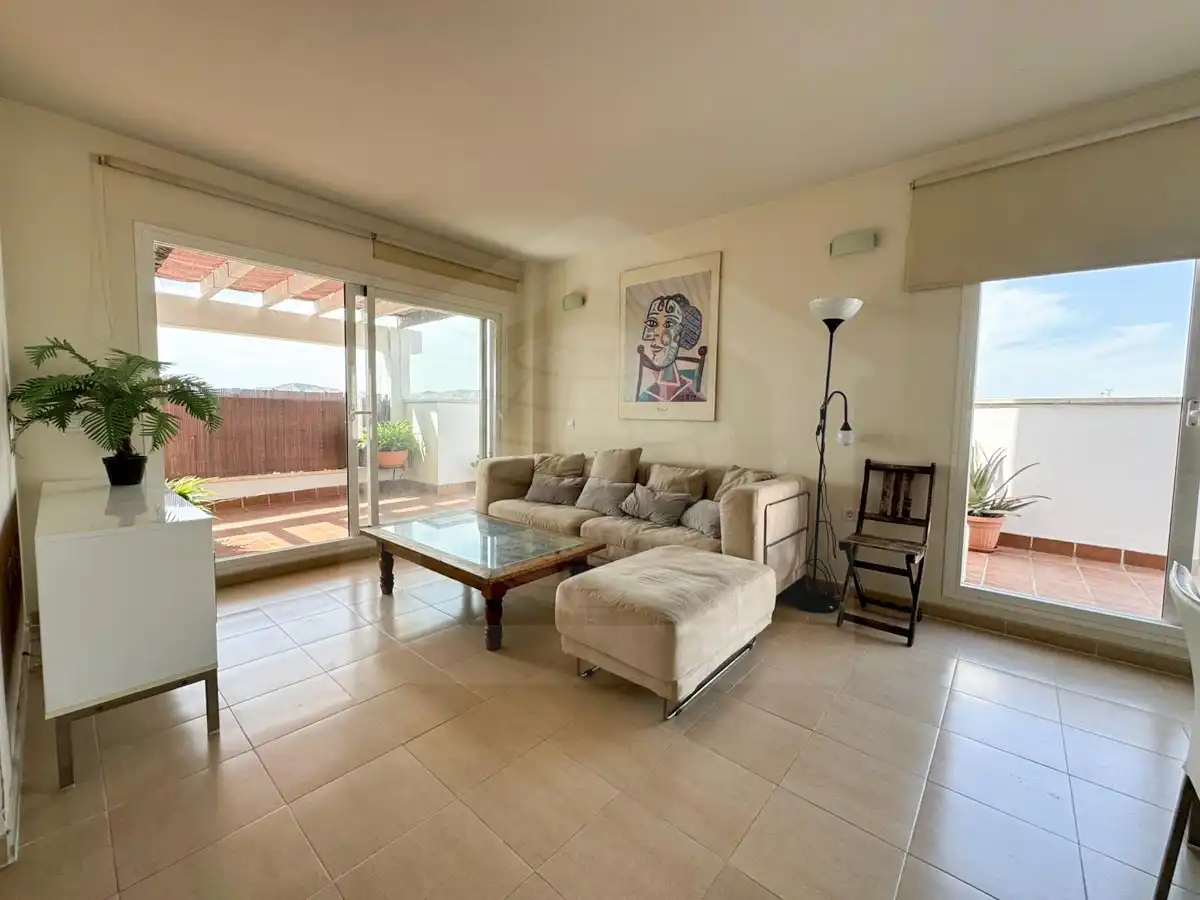 Sala d'estar de Àtic en venda en Cártama amb Aire condicionat i Terrassa