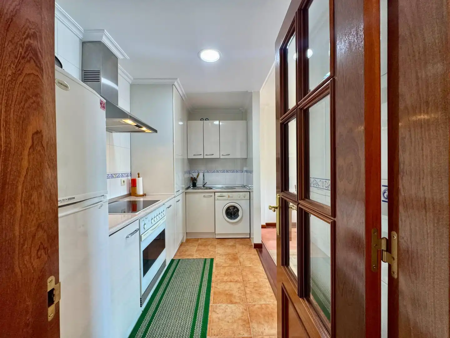 Kitchen of Flat for sale in Baiona  with Parquet flooring, Terrace and Storage room