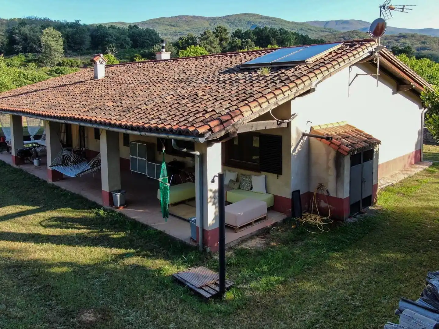Terraza de Finca rústica en venta en Cuacos de Yuste con Jardín privado, Terraza y Piscina