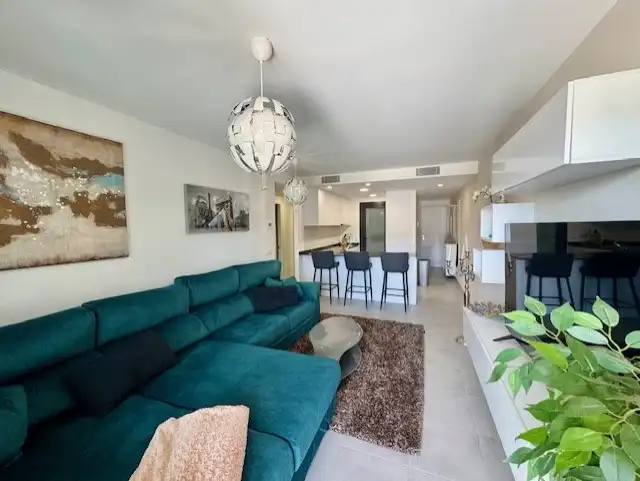 Living room of Flat for sale in Sant Llorenç des Cardassar  with Air Conditioner, Terrace and Furnished