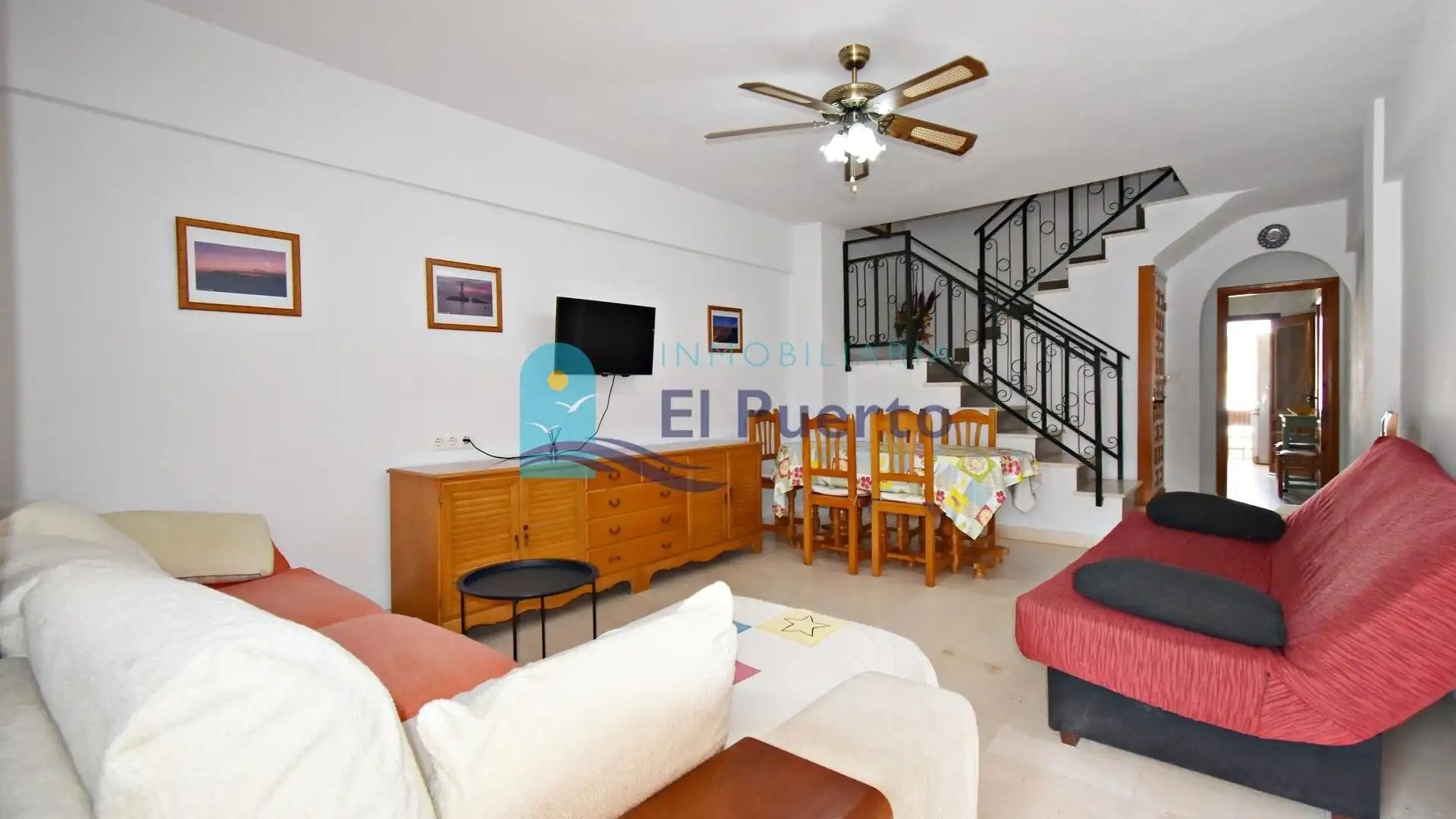 Sala d'estar de Dúplex en venda en Mazarrón amb Terrassa, Traster i Moblat