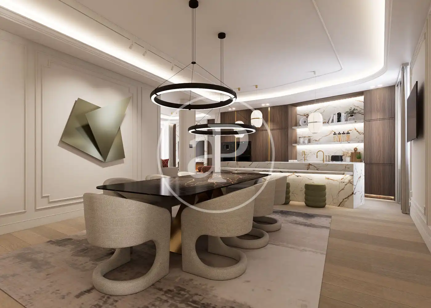 Dining room of Flat for sale in Madrid  with Air Conditioner, Heating and Furnished