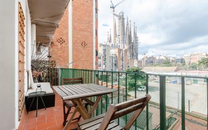 Terrace of Flat for sale in  Barcelona Capital  with Parquet flooring, Furnished and Balcony