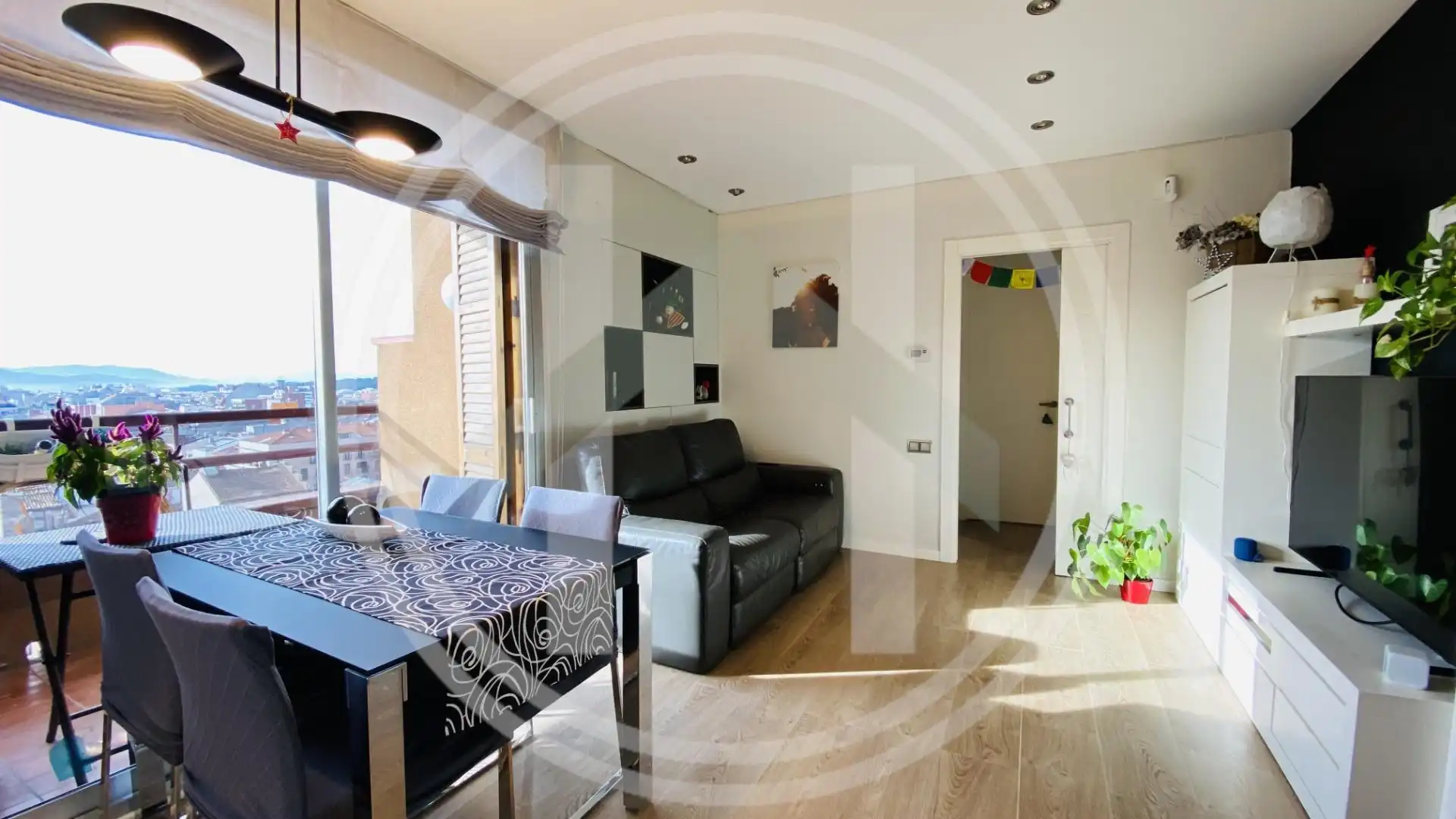 Living room of Flat for sale in Granollers  with Heating, Parquet flooring and Balcony