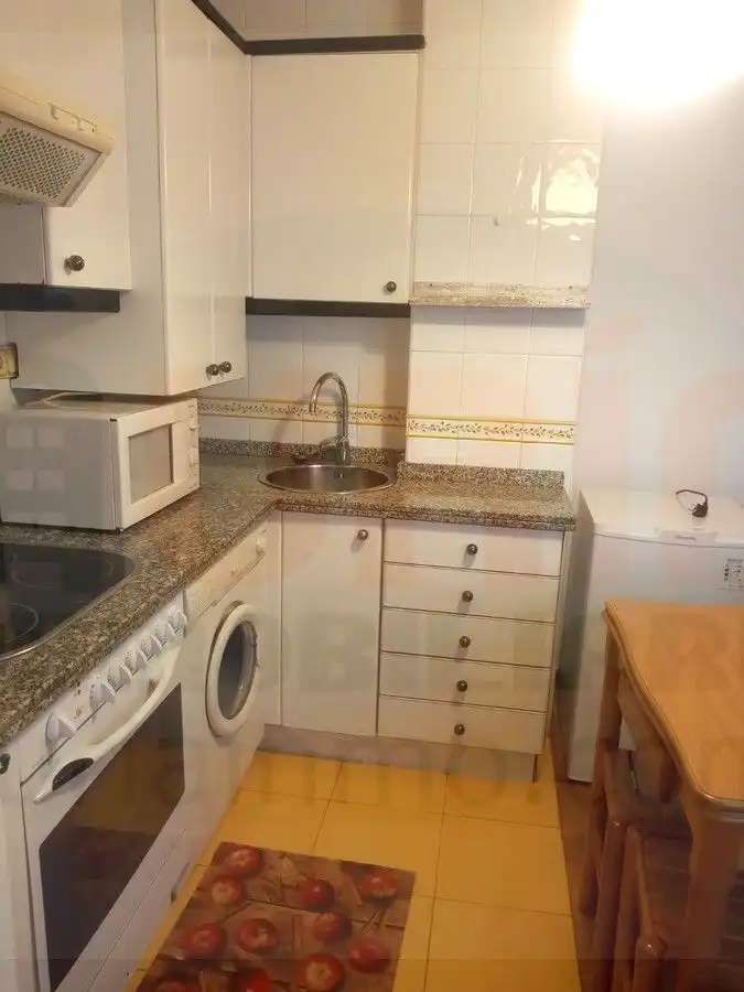 Cuina de Apartament de lloguer en Oviedo  amb Calefacció, Parquet i Moblat