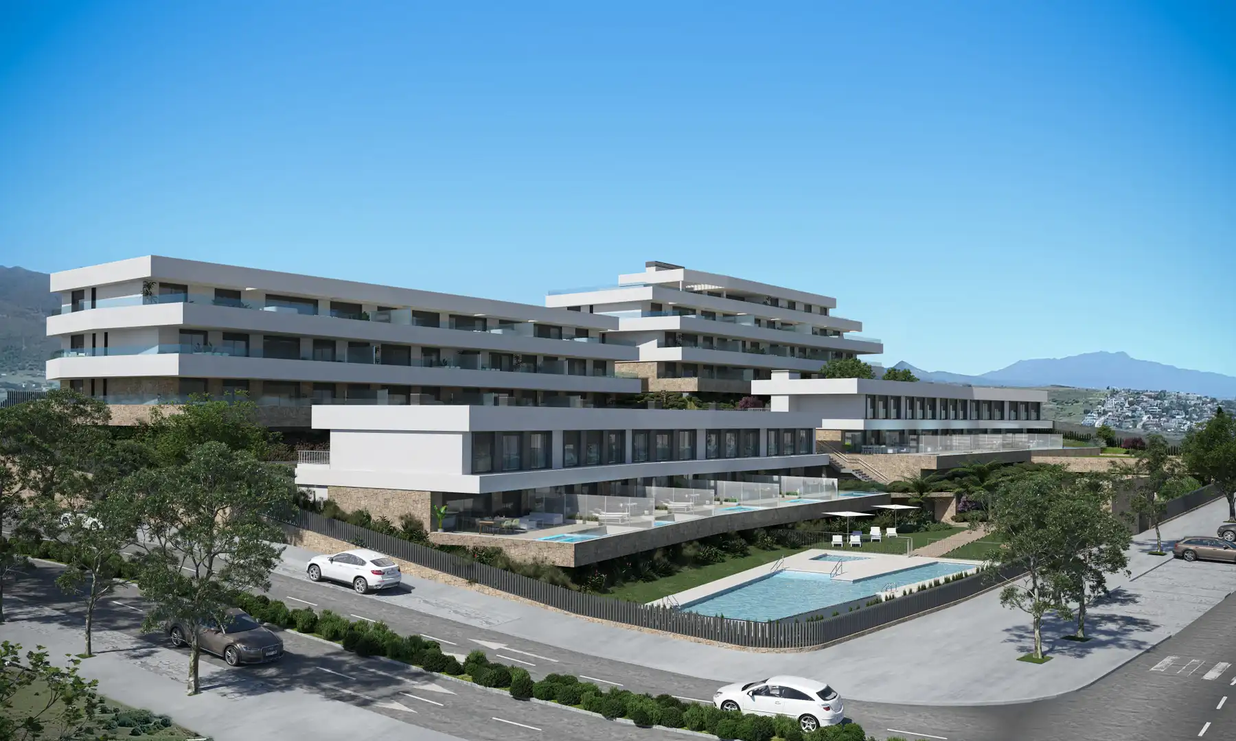 Vista exterior de Apartament en venda en Estepona amb Terrassa, Traster i Piscina