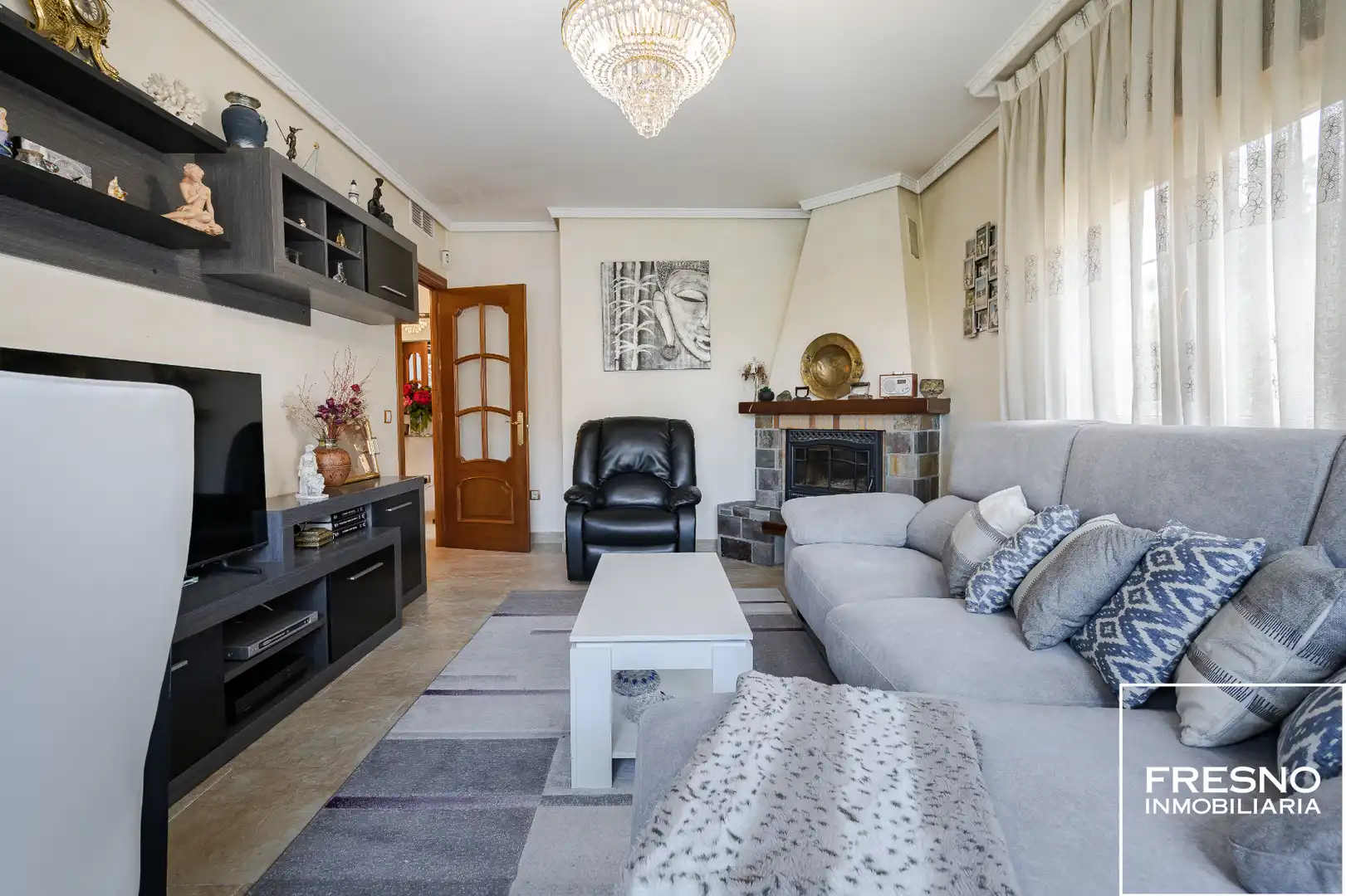 Sala d'estar de Casa o xalet en venda en Cobeña amb Aire condicionat, Calefacció i Jardí privat