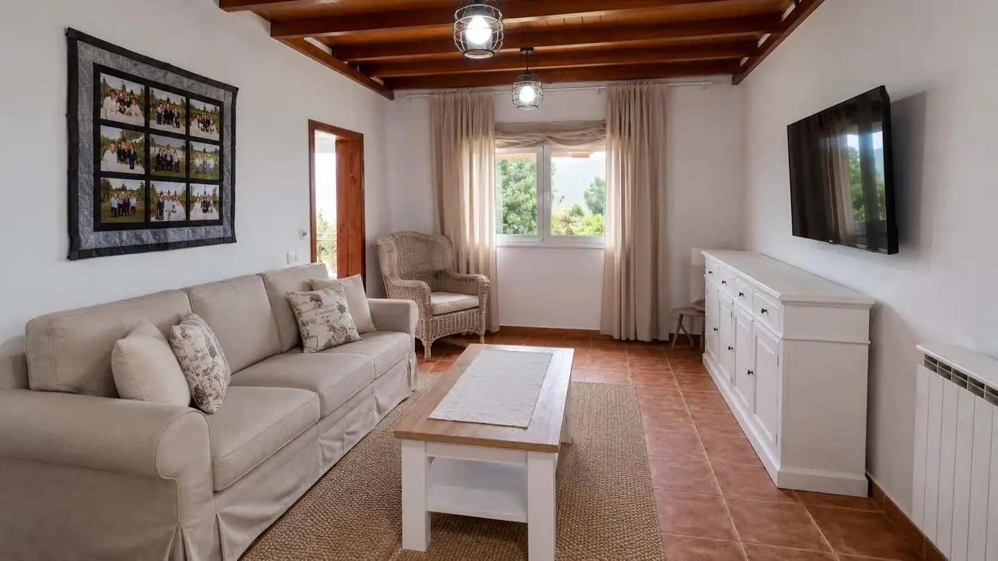 Sala de estar de Casa o chalet de alquiler en Valsequillo de Gran Canaria con Aire acondicionado, Jardín privado y Terraza