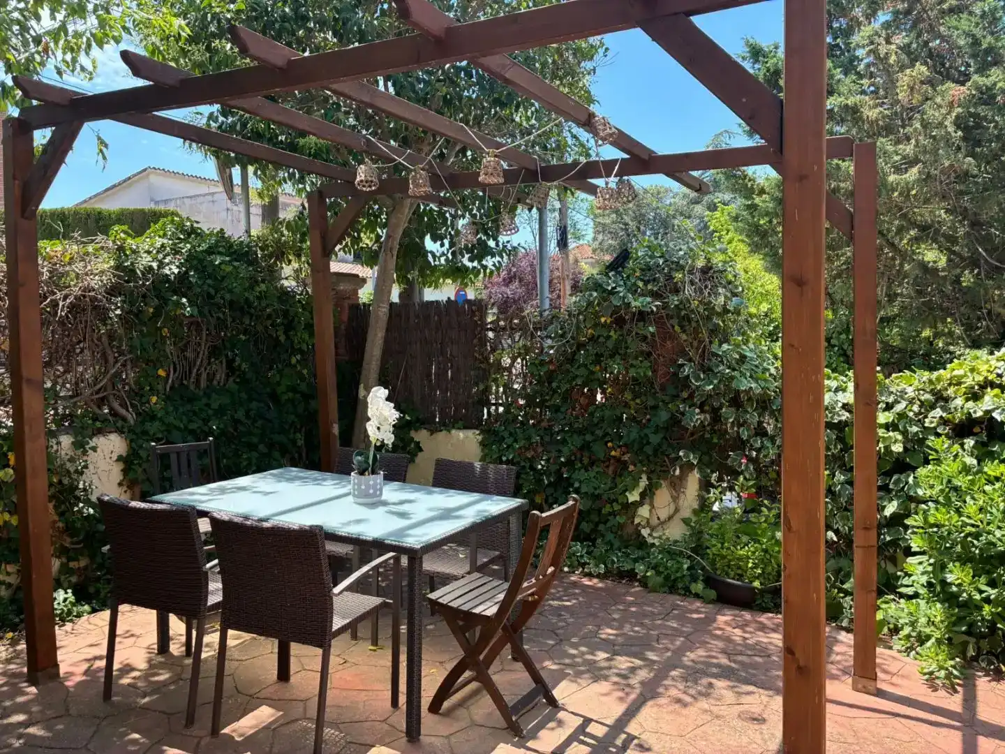 Terrasse von Country house zur Miete in Sant Cugat del Vallès mit Klimaanlage, Privatgarten und Abstellraum