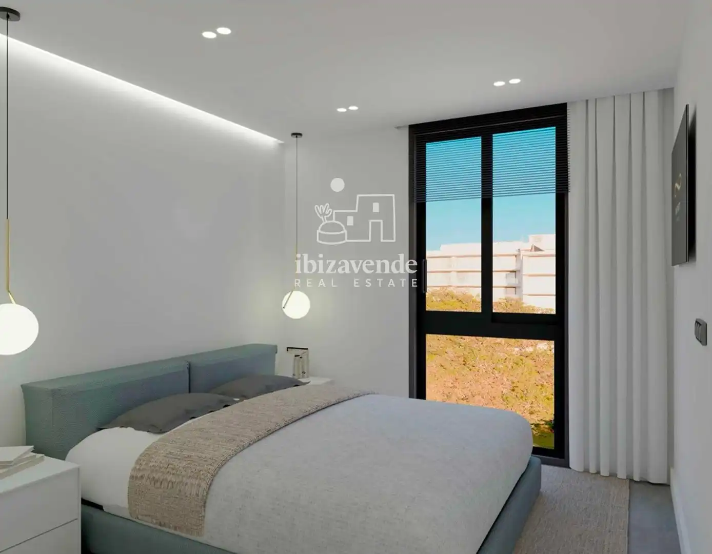 Bedroom of Flat for sale in Sant Antoni de Portmany  with Heating, Terrace and Swimming Pool