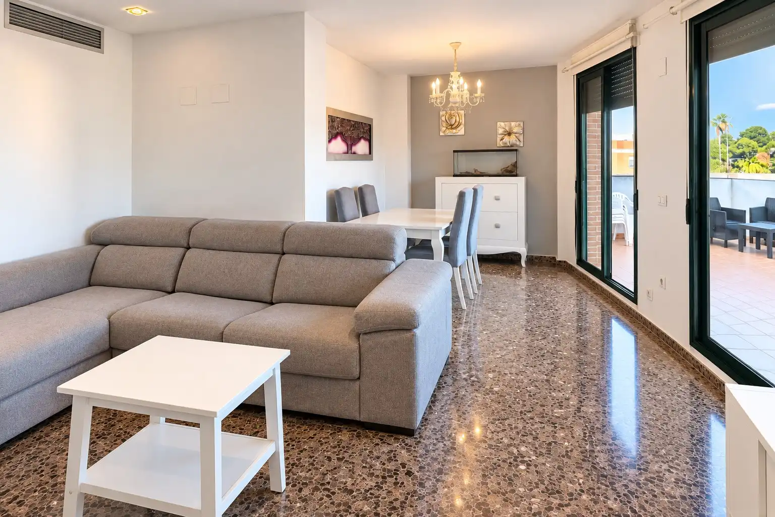 Living room of Attic for sale in Alberic, Valencia
