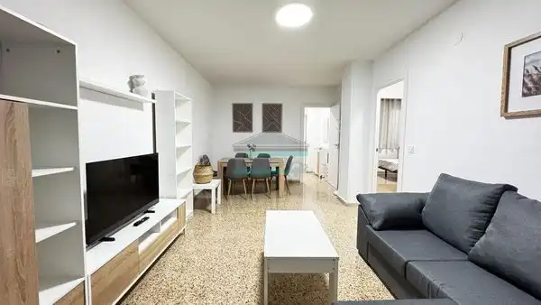 Living room of Flat for rent in Granada  with Furnished, TV and Balcony