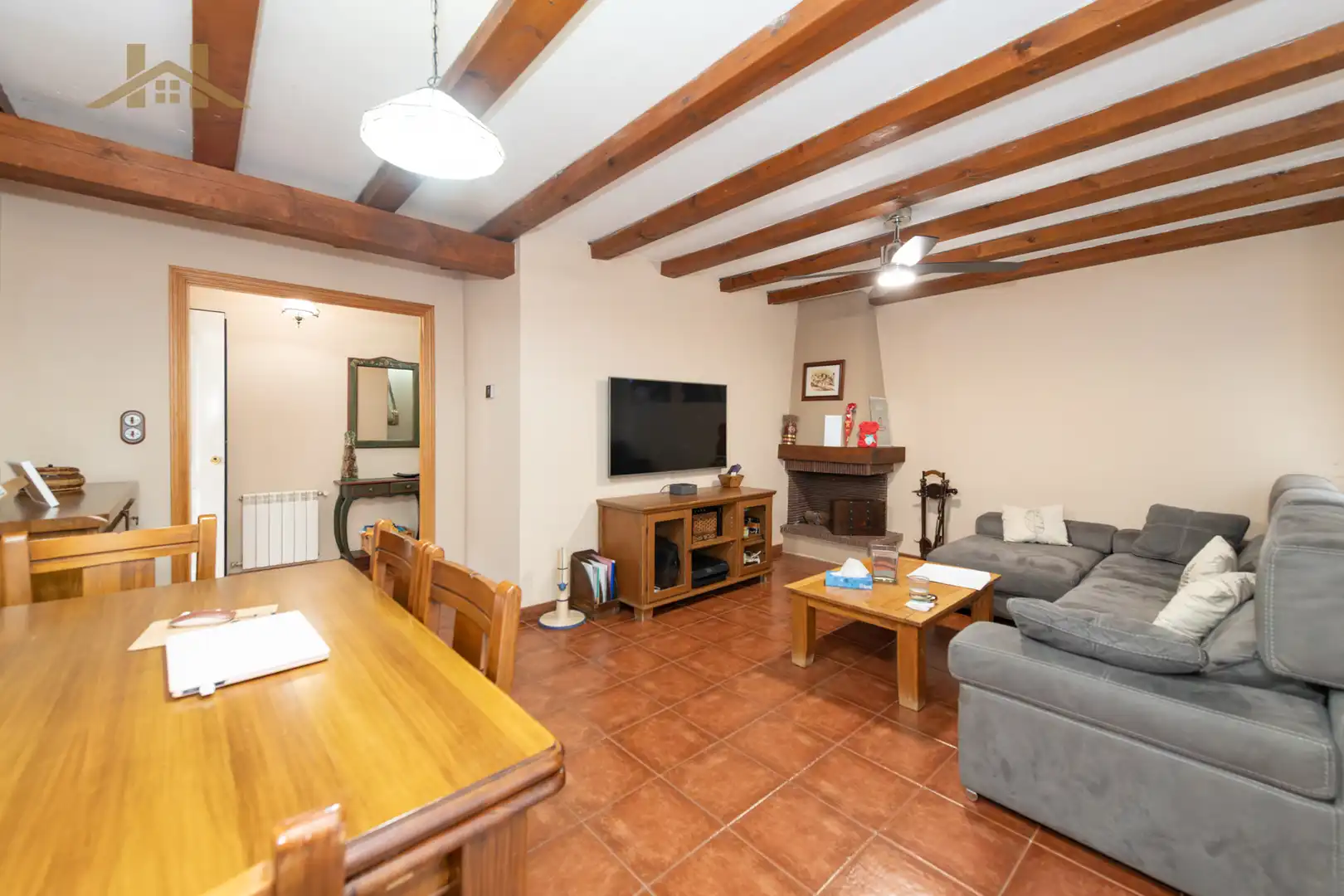 Sala de estar de Casa adosada en venta en Miraflores de la Sierra con Trastero, Amueblado y Horno