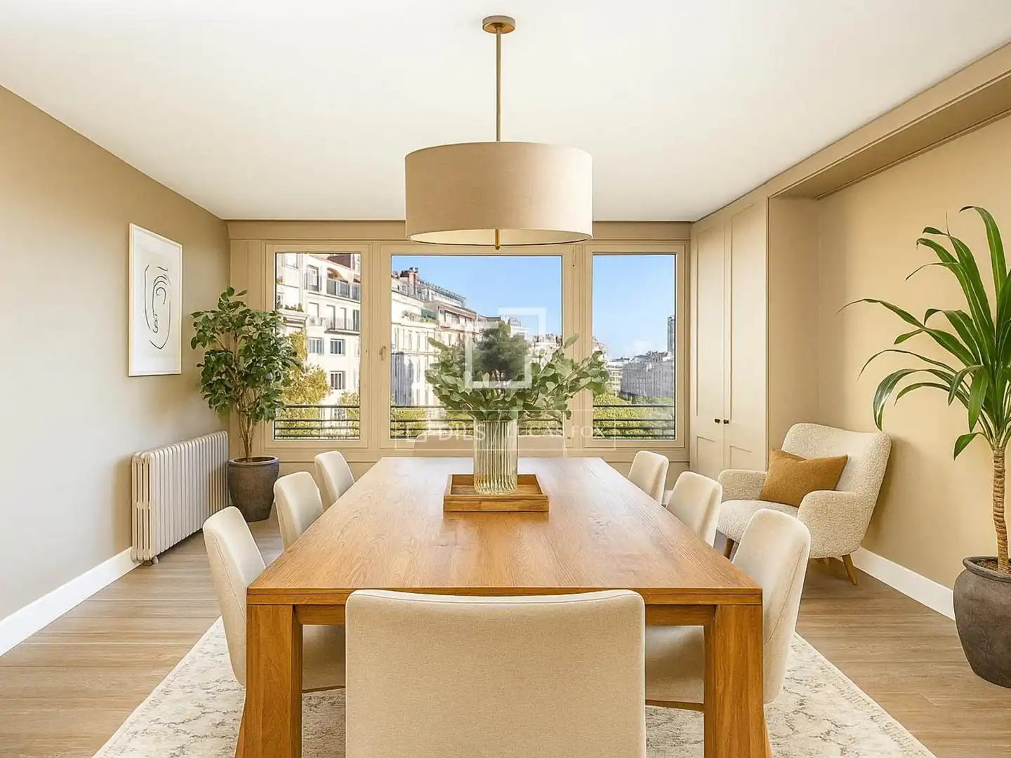 Esszimmer von Wohnung zum Verkauf in Barcelona mit Klimaanlage, Heizung und Parkett