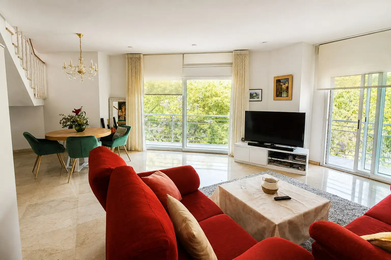 Living room of Duplexes for sale in L'Hospitalet de Llobregat  with Air Conditioner, Heating and Terrace