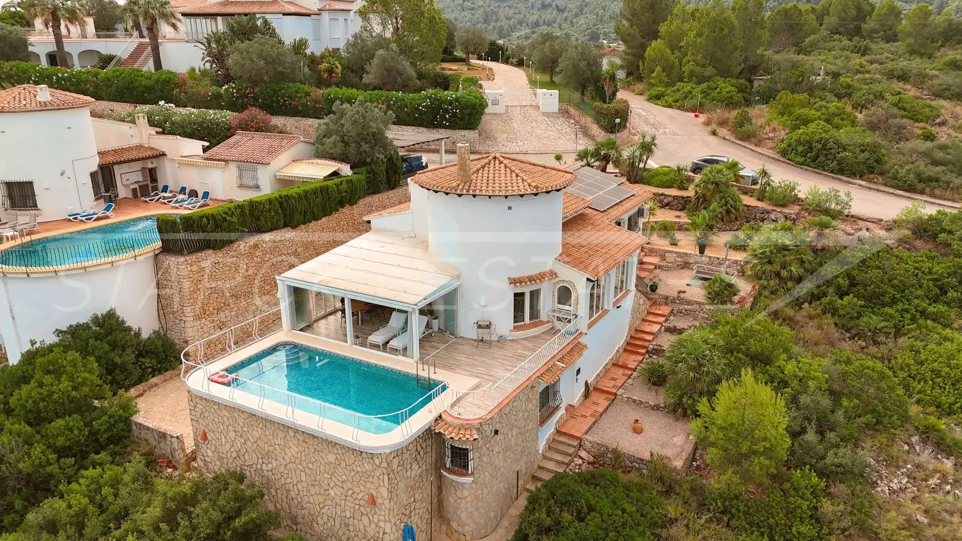 Vista exterior de Casa o xalet en venda en La Vall d'Ebo amb Aire condicionat, Jardí privat i Piscina