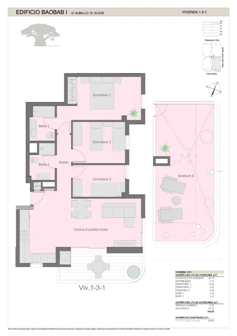 Apartamento en venta en Elche / Elx con Aire acondicionado, Parquet y Terraza