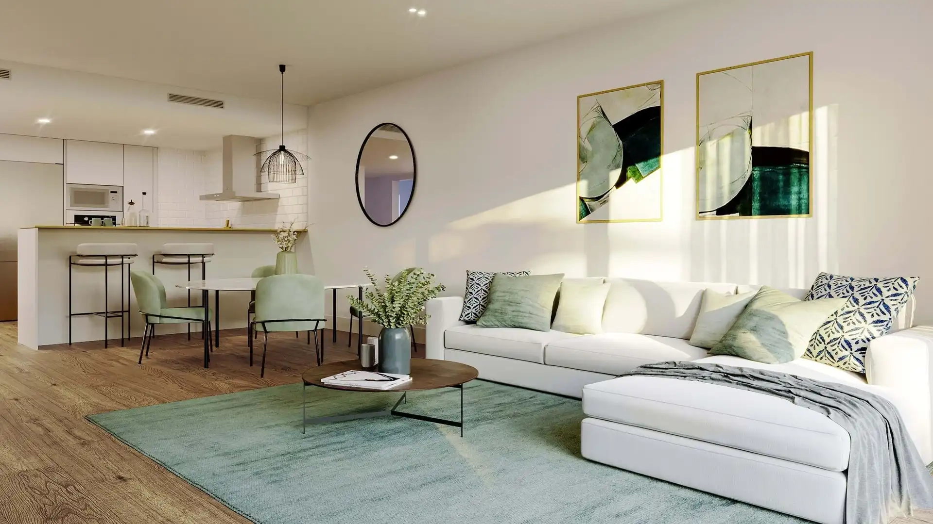 Wohnzimmer von Wohnung zum Verkauf in Monforte del Cid mit Klimaanlage, Heizung und Terrasse