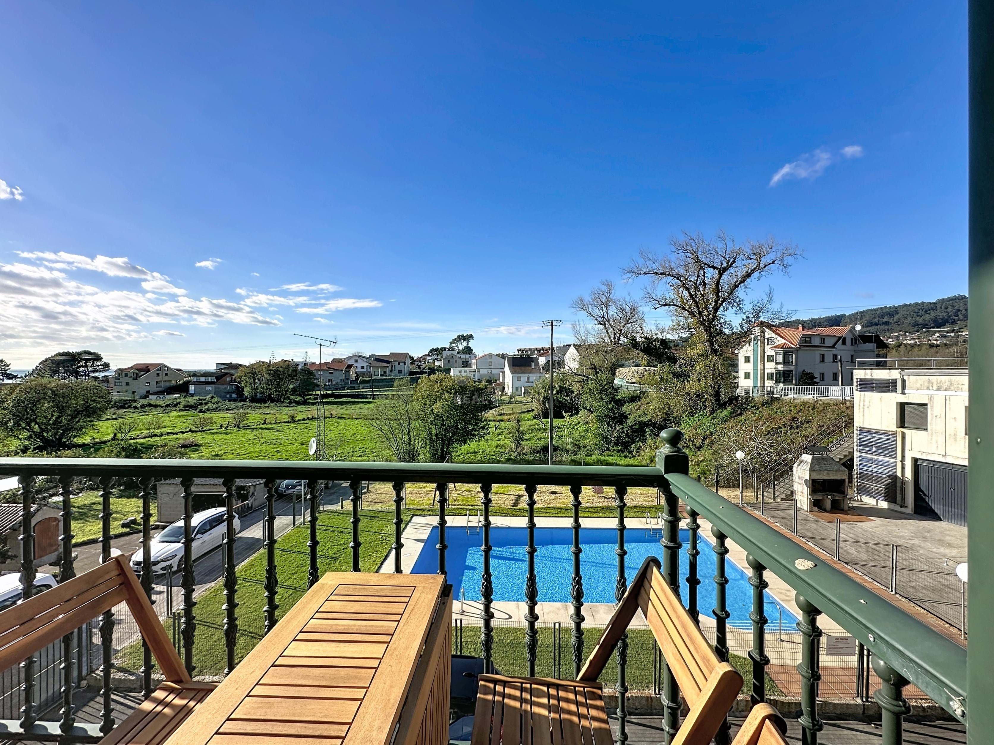 Piscina de Pis en venda en Sanxenxo amb Aire condicionat, Calefacció i Terrassa