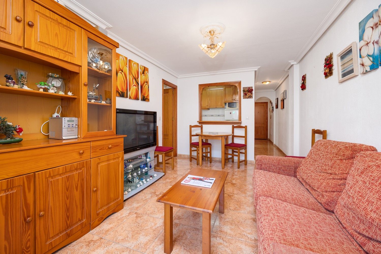 Sala d'estar de Apartament en venda en Torrevieja amb Aire condicionat, Calefacció i Terrassa
