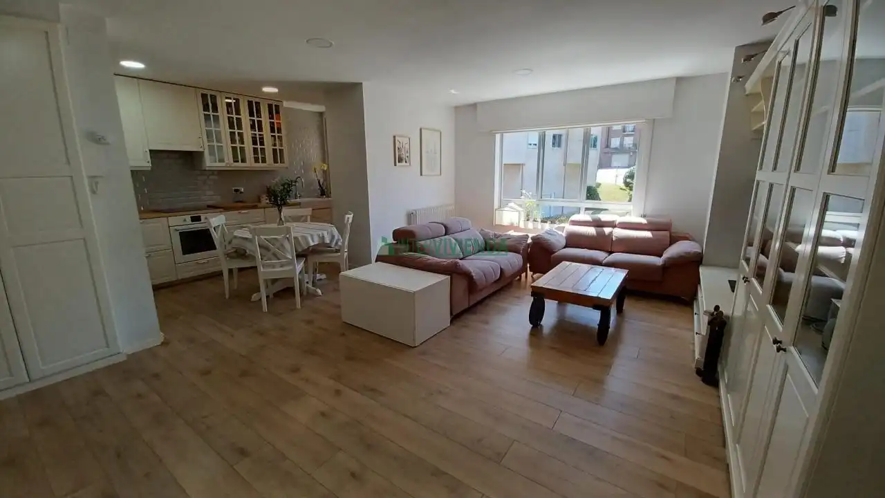 Living room of Flat for sale in Teo  with Heating, Storage room and Furnished