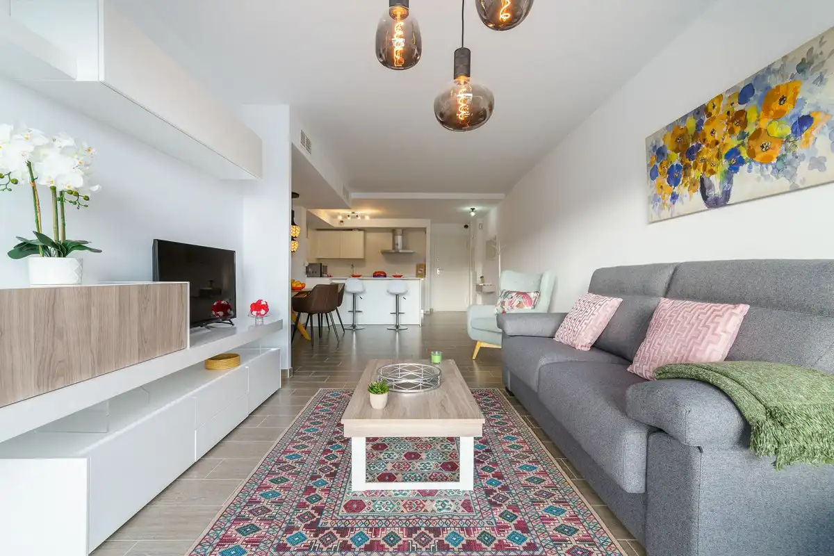 Living room of Apartments for sale in Mijas  with Air Conditioner, Terrace and Furnished