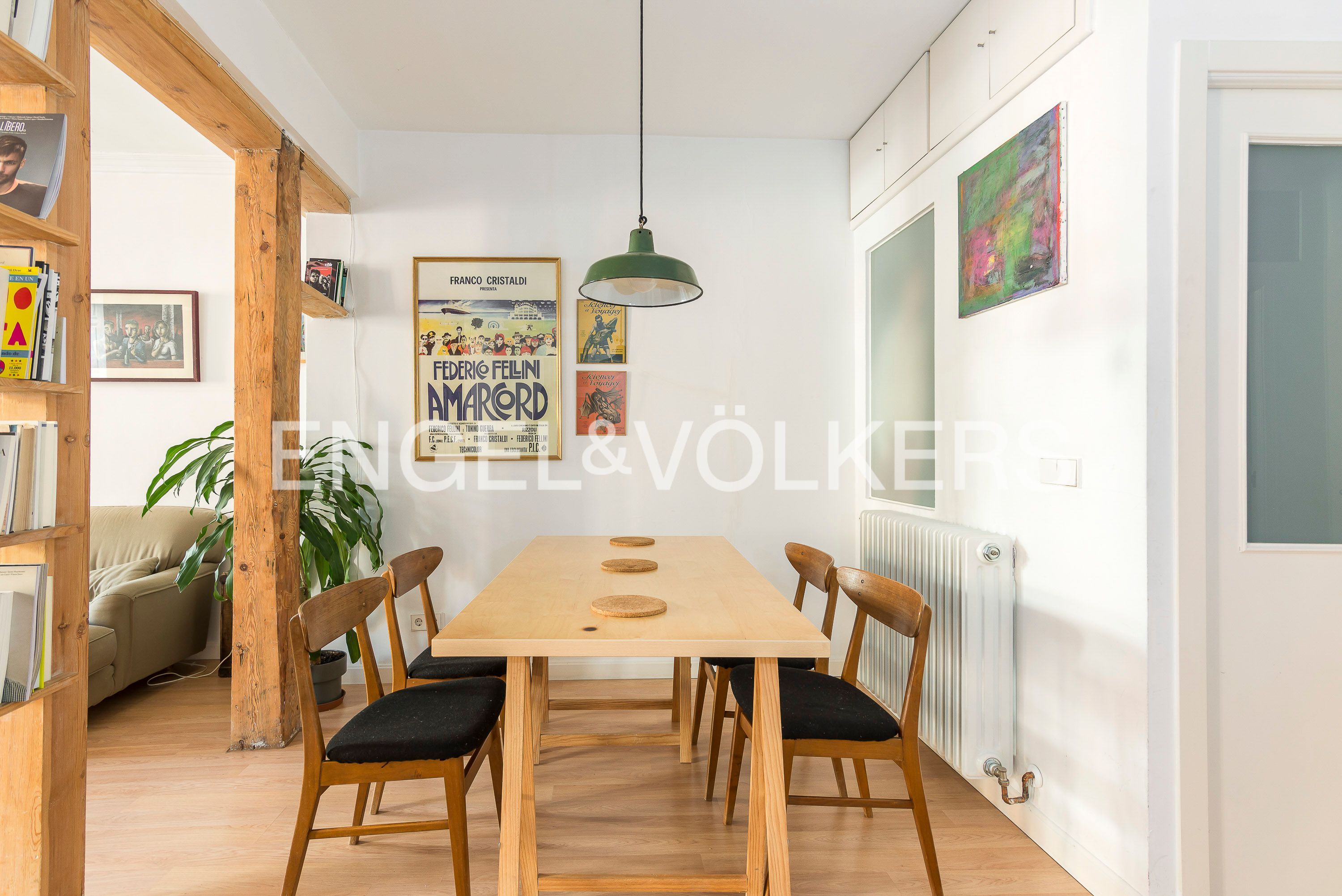 Dining room of Apartment to rent in  Madrid Capital  with Air Conditioner, Heating and Furnished