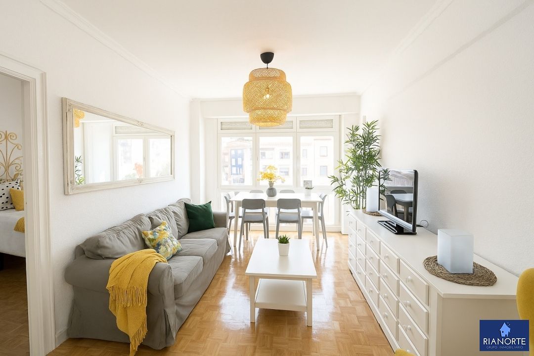 Living room of Flat for sale in Gozón  with Heating, Furnished and Microwave