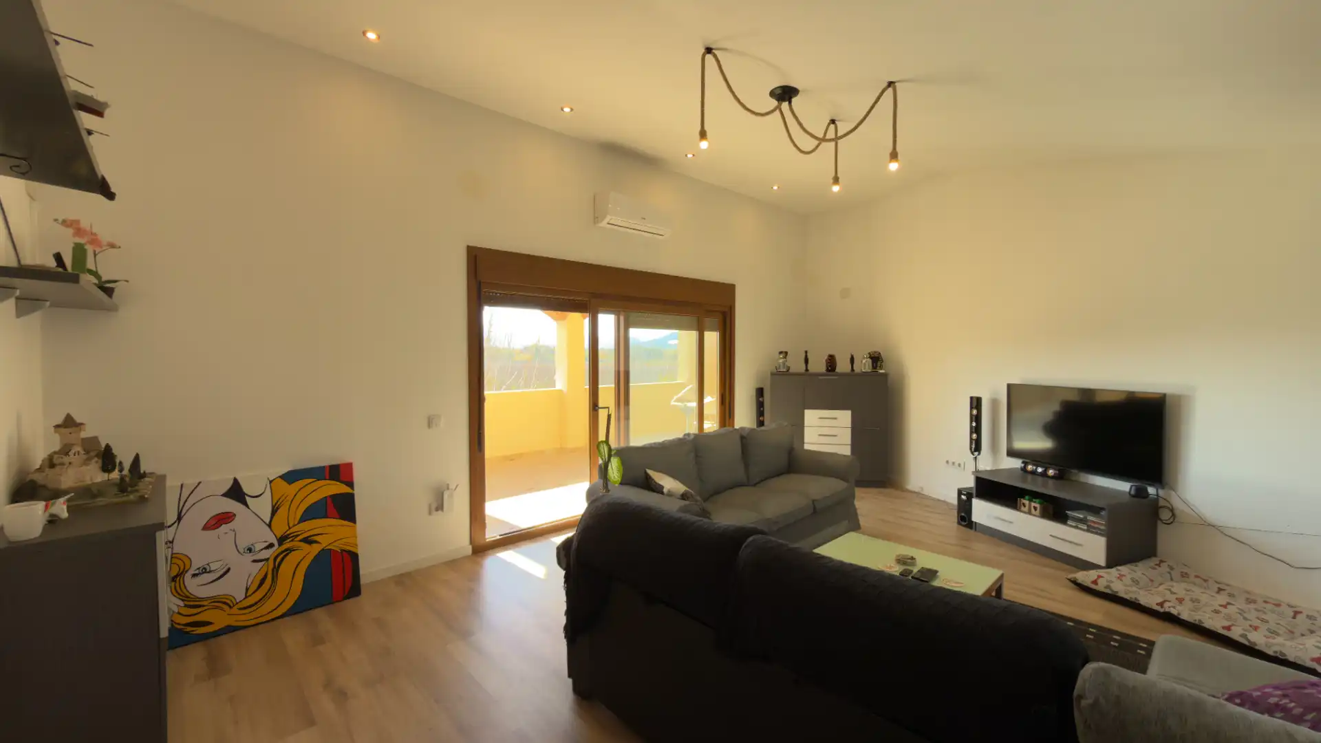 Sala d'estar de Casa o xalet en venda en Benissanet amb Aire condicionat, Jardí privat i Terrassa