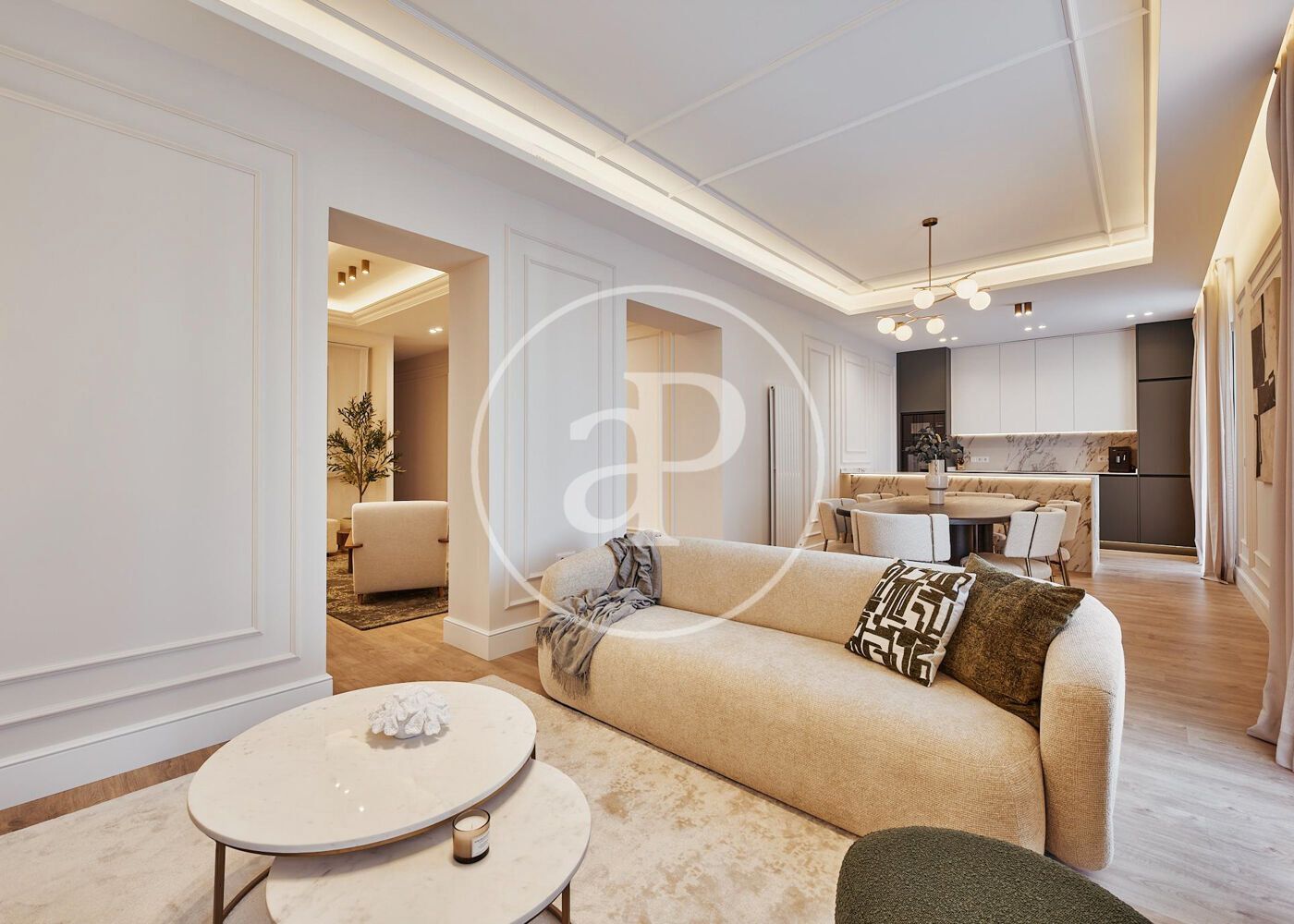 Living room of Flat for sale in  Madrid Capital  with Air Conditioner, Heating and Furnished