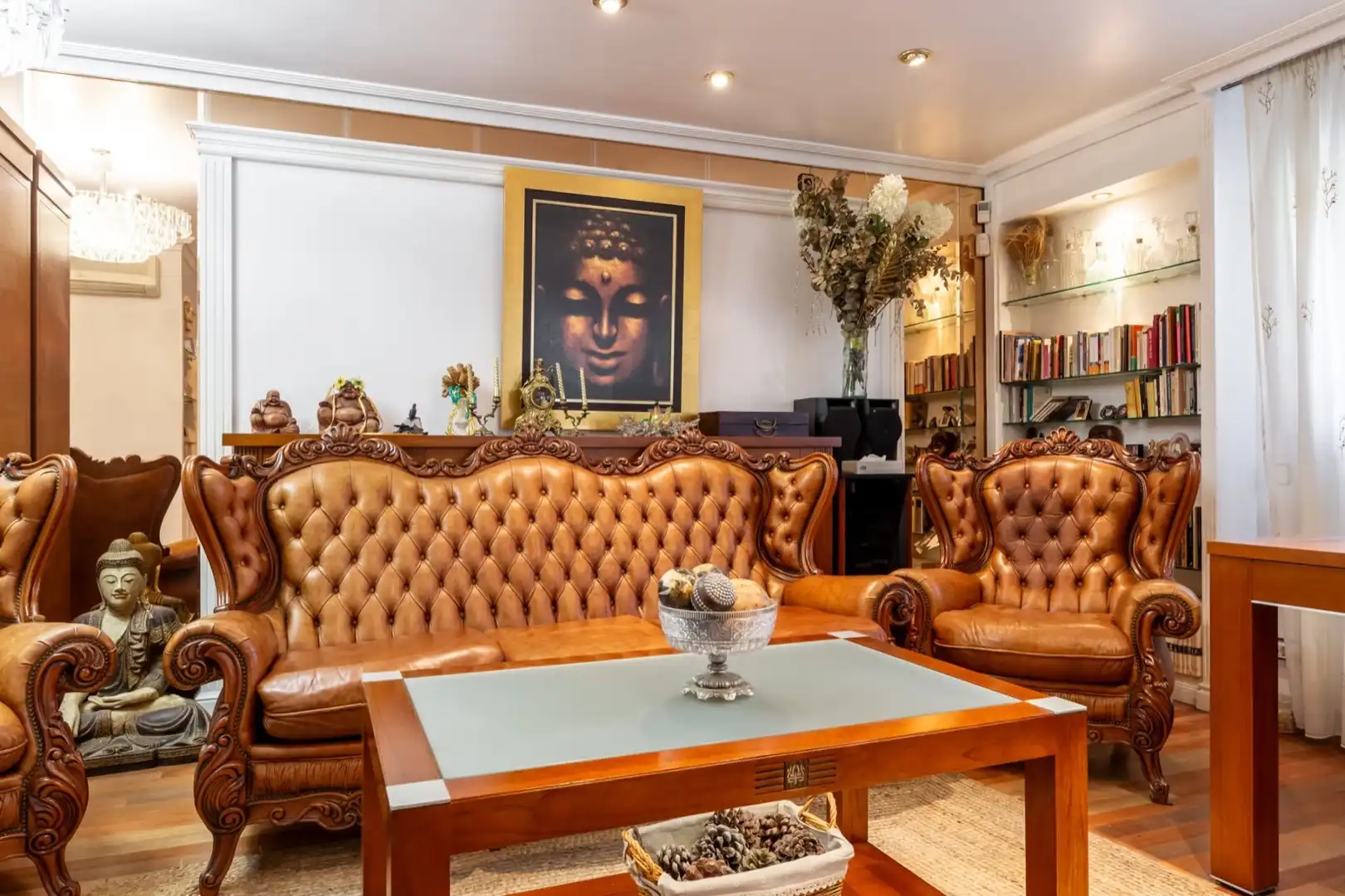 Sala de estar de Casa adosada en venta en Madrid con Aire acondicionado, Calefacción y Jardín privado