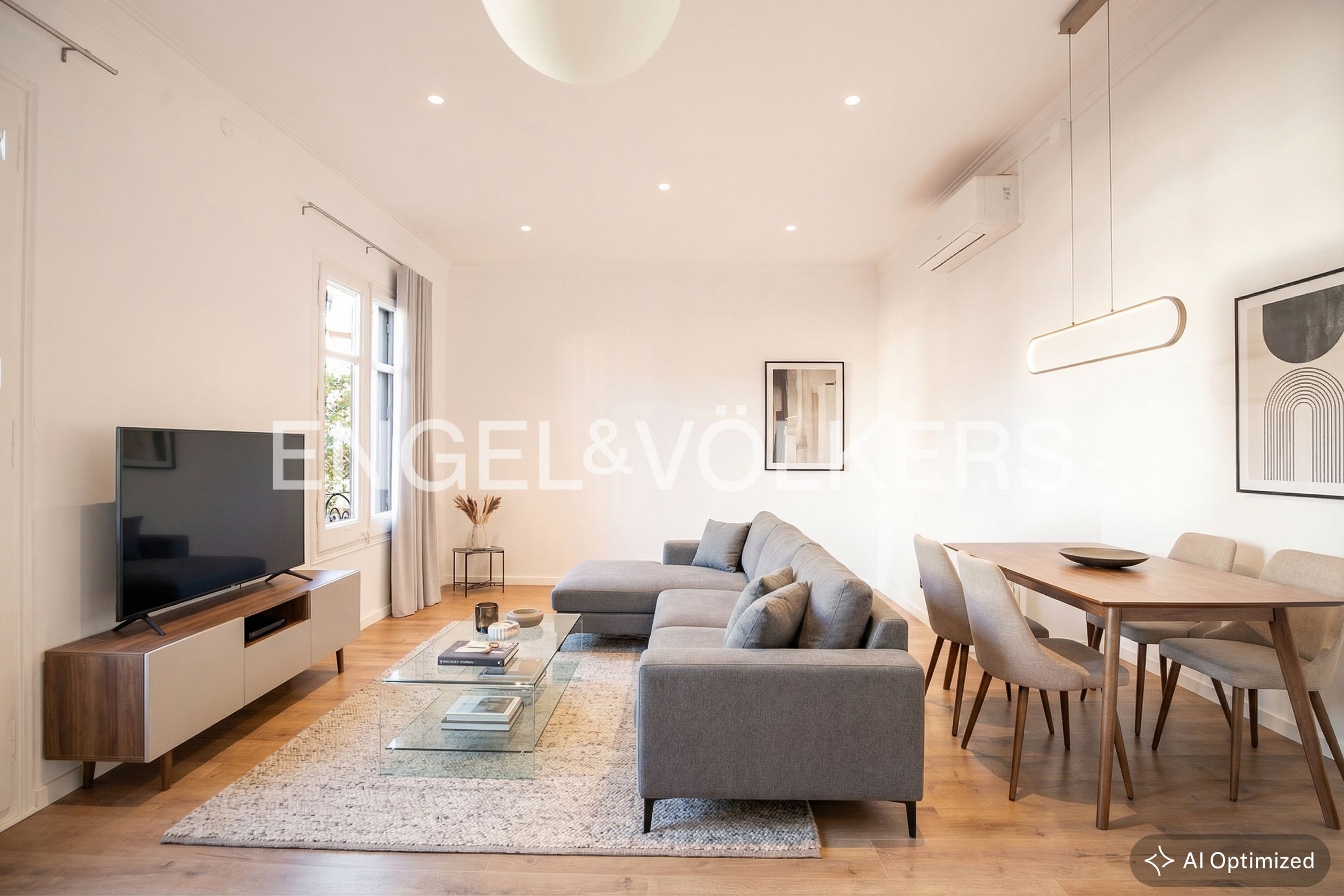 Wohnzimmer von Wohnung zum Verkauf in  Barcelona Capital mit Klimaanlage, Heizung und Parkett