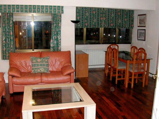 Sala de estar de Piso de alquiler en  Zaragoza Capital con Calefacción, Parquet y Amueblado