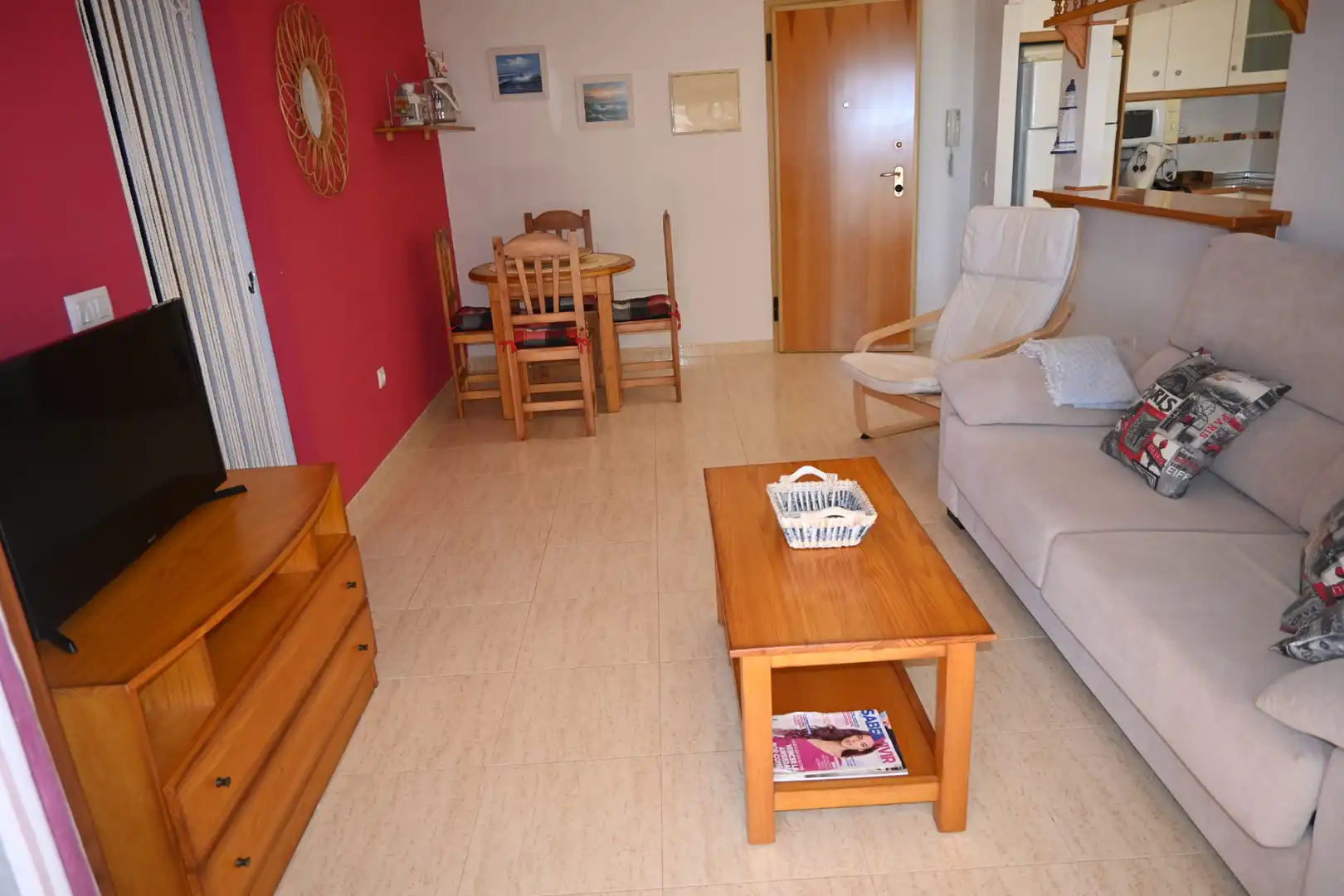 Sala de estar de Apartamento en venta en La Manga del Mar Menor con Terraza, Amueblado y Horno