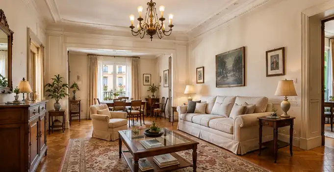 Sala de estar de Piso en venta en Madrid con Calefacción y Amueblado